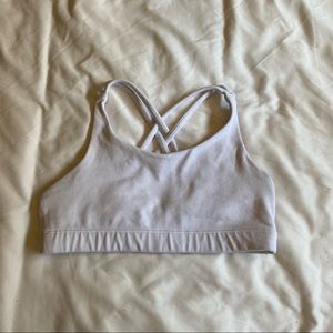Athlete Girl White Sports Bra